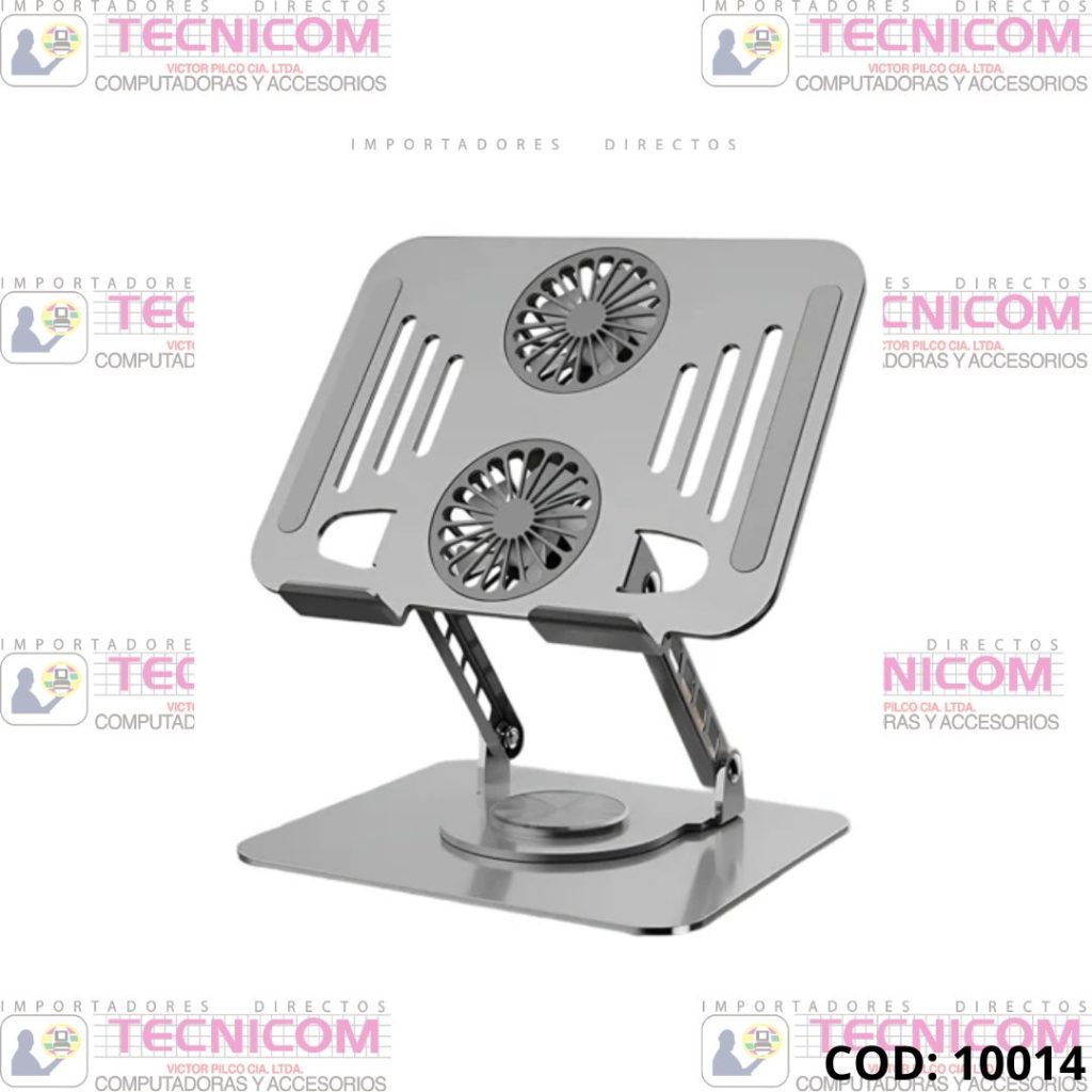 SOPORTE PARA LAPTOP Y TABLETS DE ALUMINIO CON 2 VENTILADORES