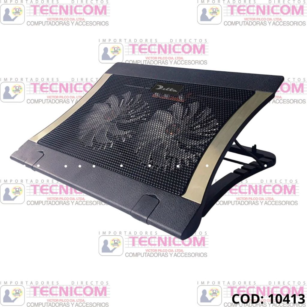 VENTILADOR PARA NOTEBOOK VAIU-26 14"-15.6" 2 VENT 4 NIVELES