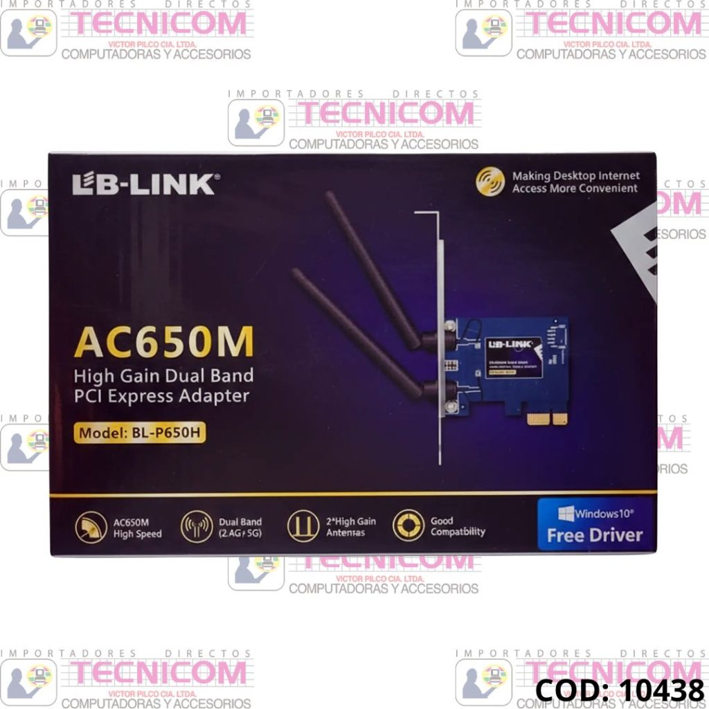 TARJETA DE RED PCI-EXP WIRELESS P650H 650MBPS 2 ANTENAS