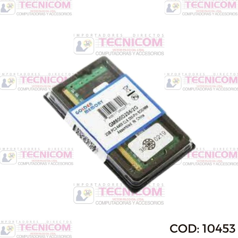 MEMORIA SODIMM PC800 2GB GOLDEN