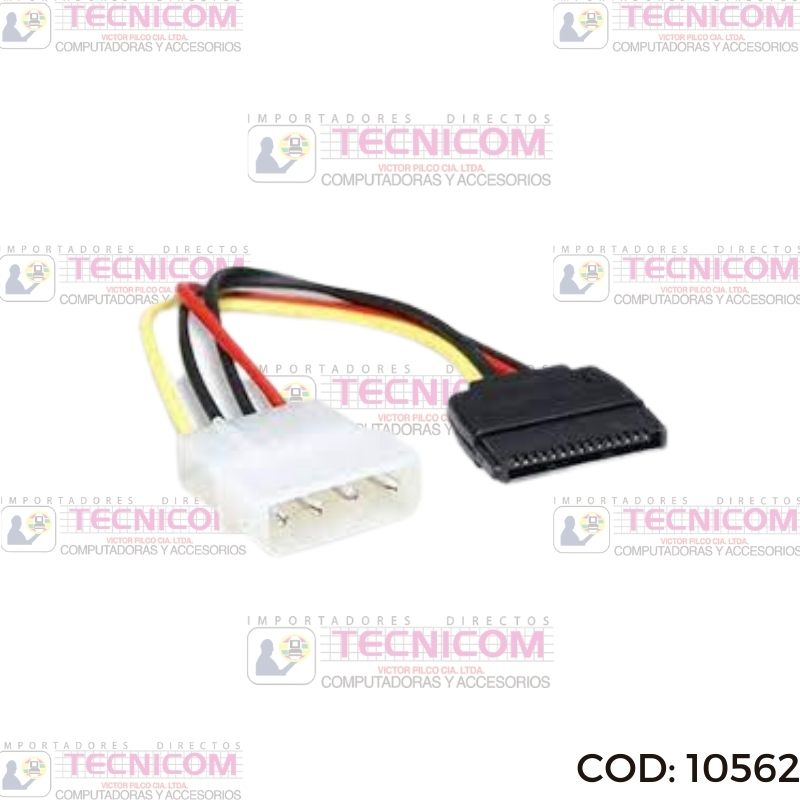 CABLE DE PODER SATA MACHO
