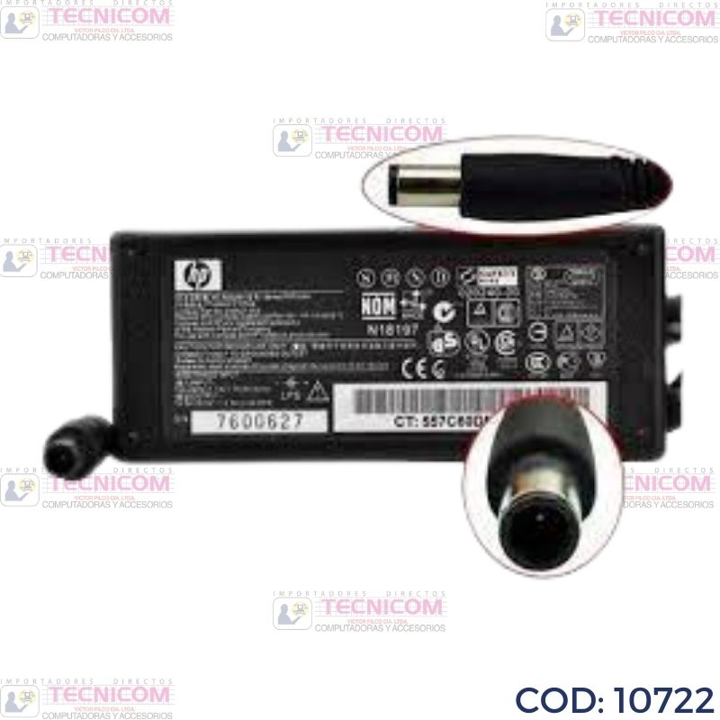 ADAPTADOR DE NOTEBOOK HP 18.5V 3.5A 65W AGUJA (7.4x5.0)