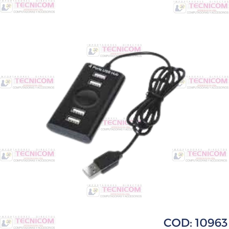 HUB USB 4 PUERTOS P-1701 1MTR USB 2.0