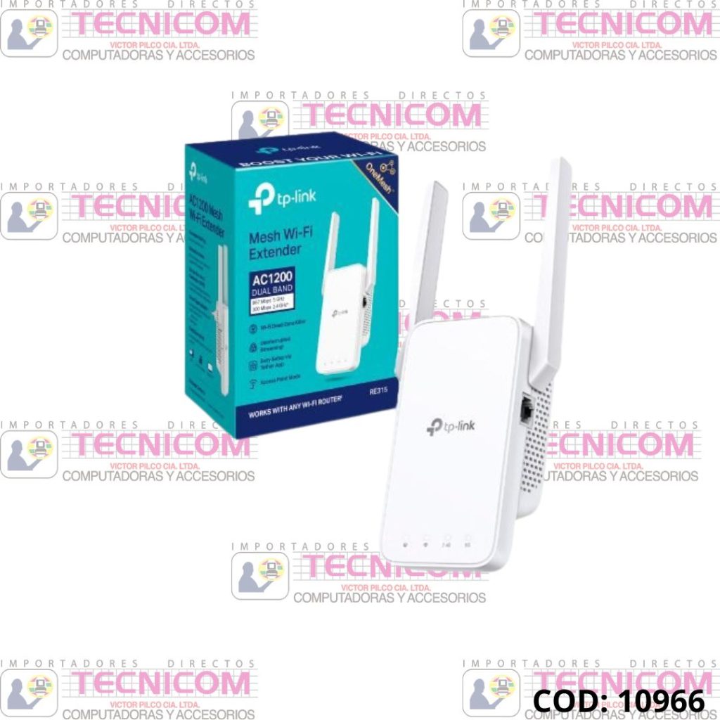 AMPLIFICADOR DE SEÑAL TPLINK RE315 AC1200 DUAL BAND 2 ANT