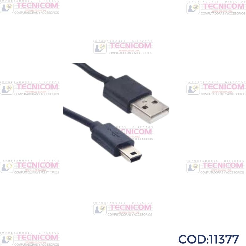 CABLE USB 2.0 A MINI USB 5 PINES V3 40CM
