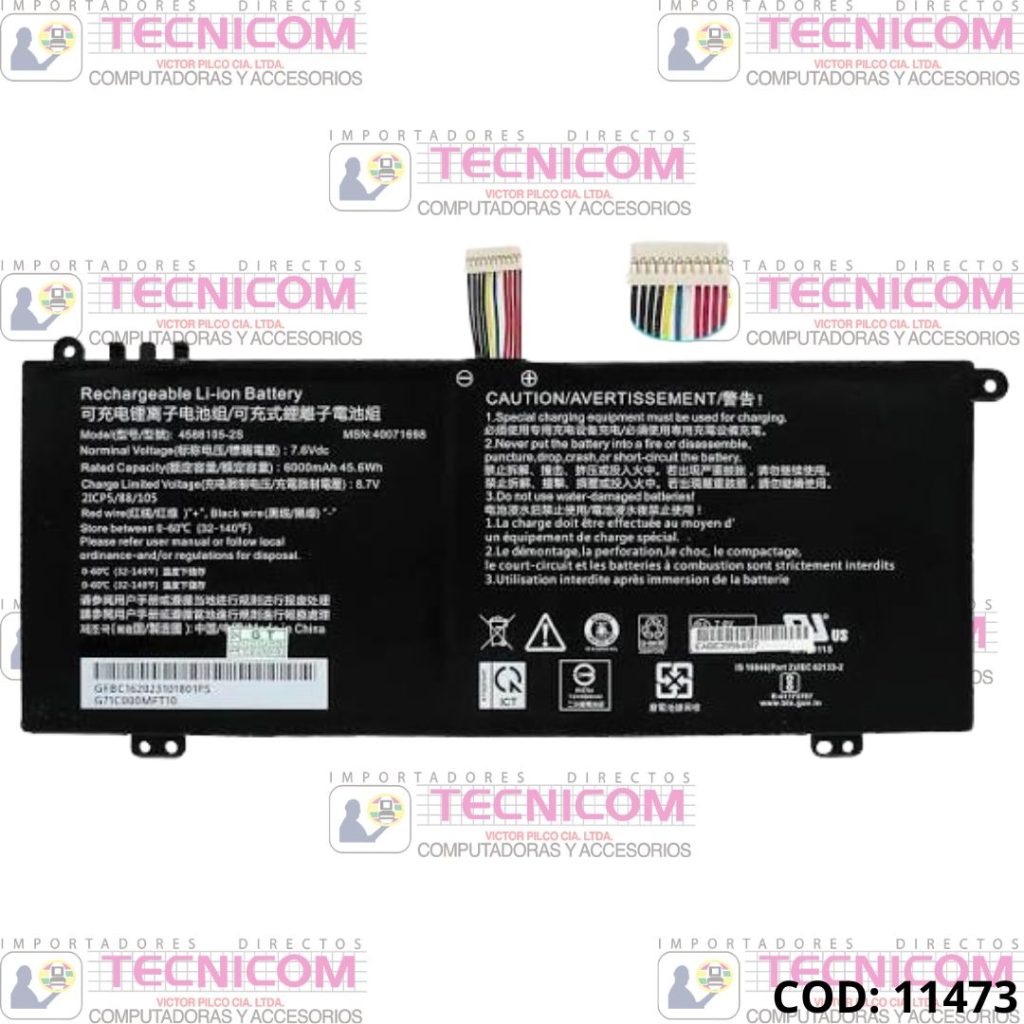 BATERIA PARA NOTEBOOK TOSHIBA DYNABOOK 4588105-2S