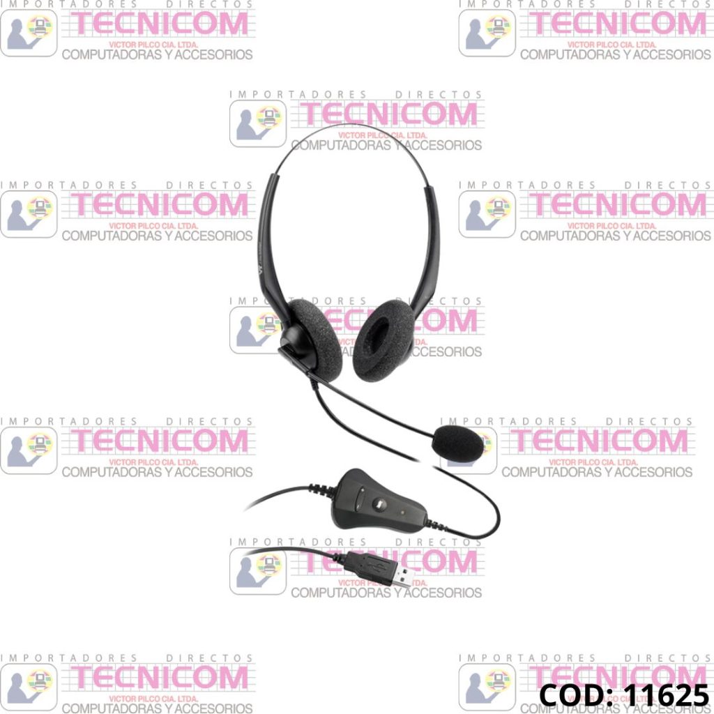 AUDIFONO MICROFONO VT1000 BINAURAL USB