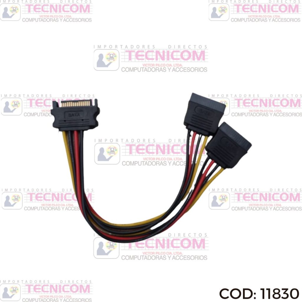 CABLE DE PODER SATA A DOS DISCOS SATA