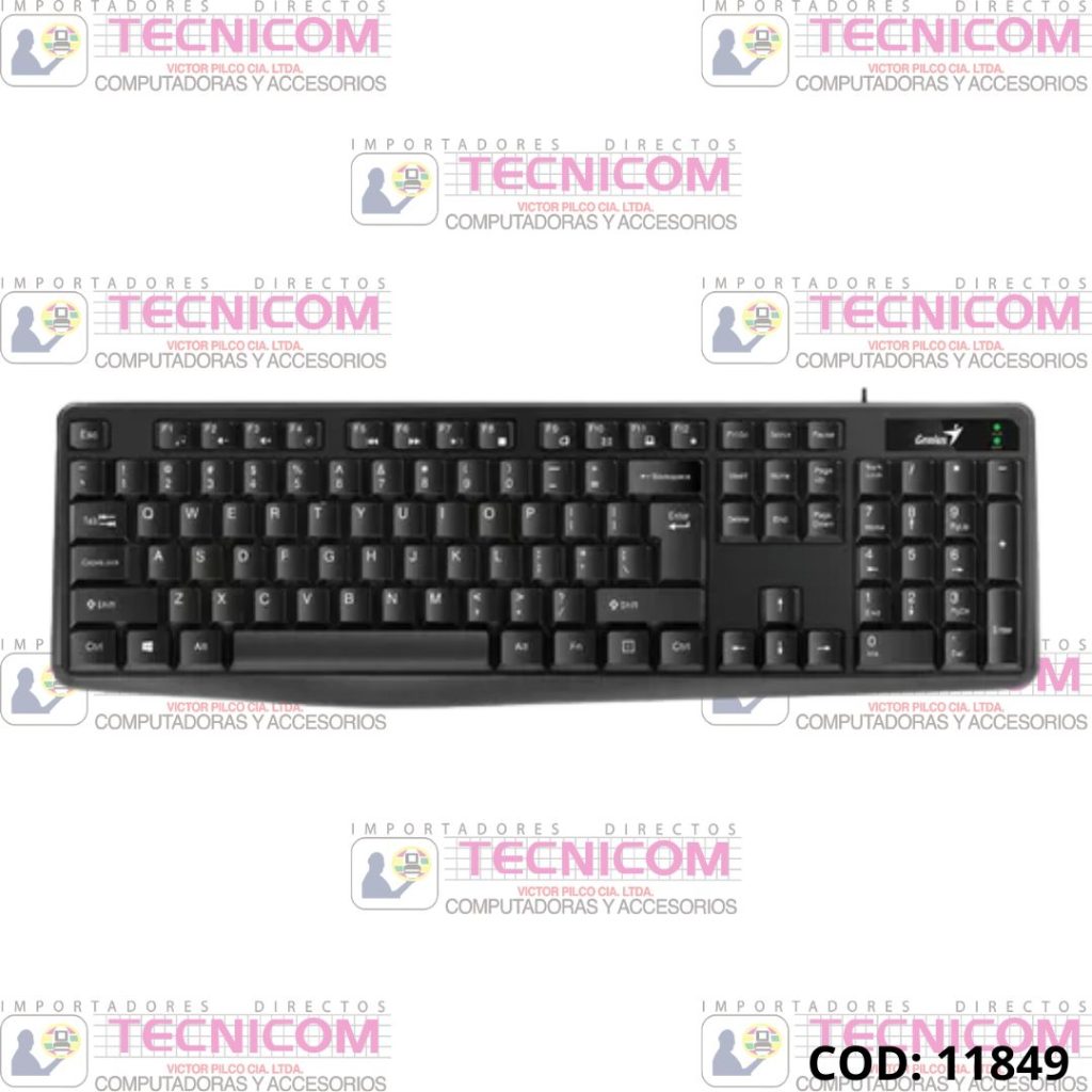 TECLADO GENIUS USB KB-117 RESISTENTE DERRAMES