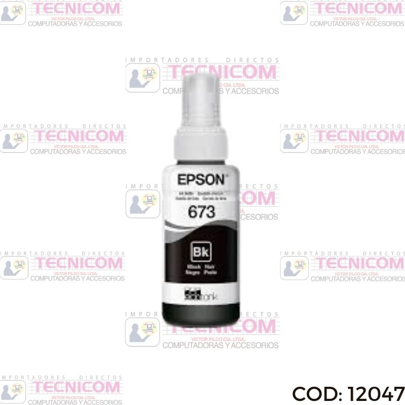 TINTA EPSON BLACK ORIGINAL T673120 L800