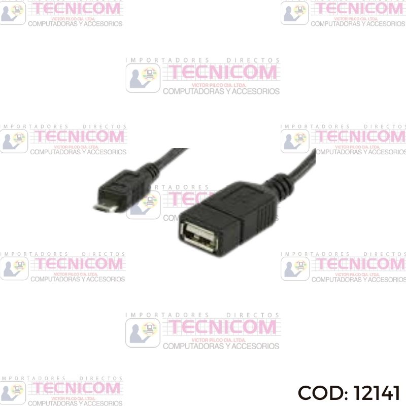 CABLE USB 2.0 HEMBRA A USB MICRO 0.8Mts CU-226B