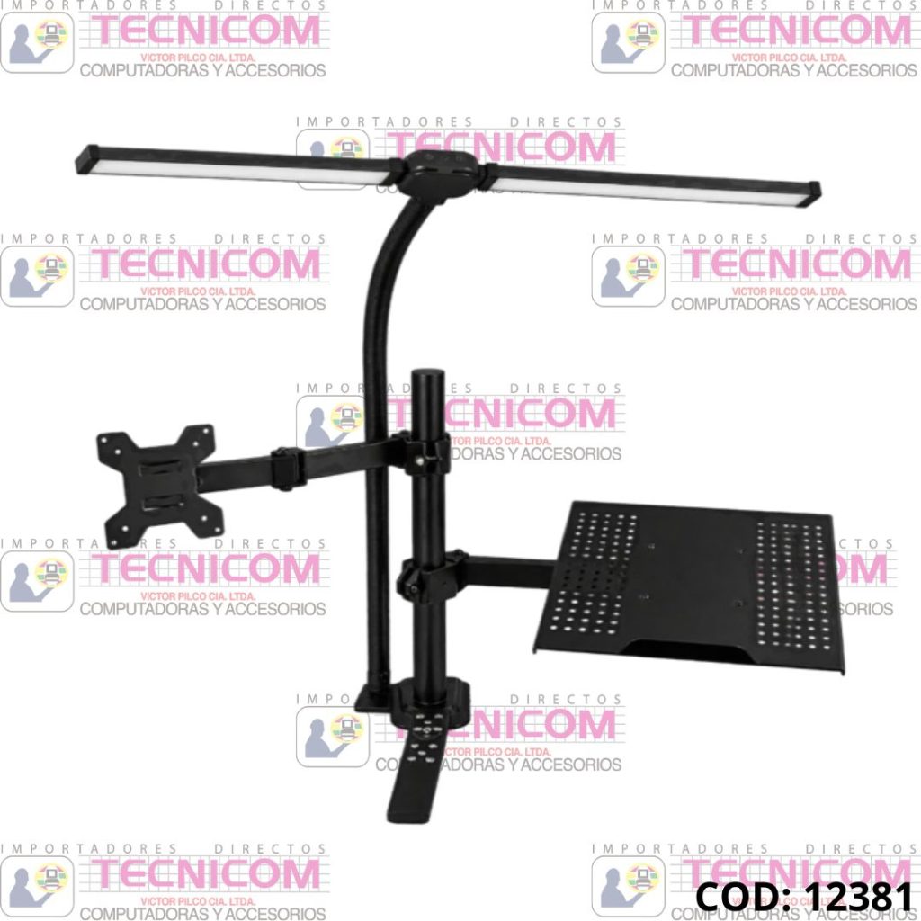 SOPORTE PARA MONITOR 13"-32" Y LAPTOP ARTICULADO CON LUZ