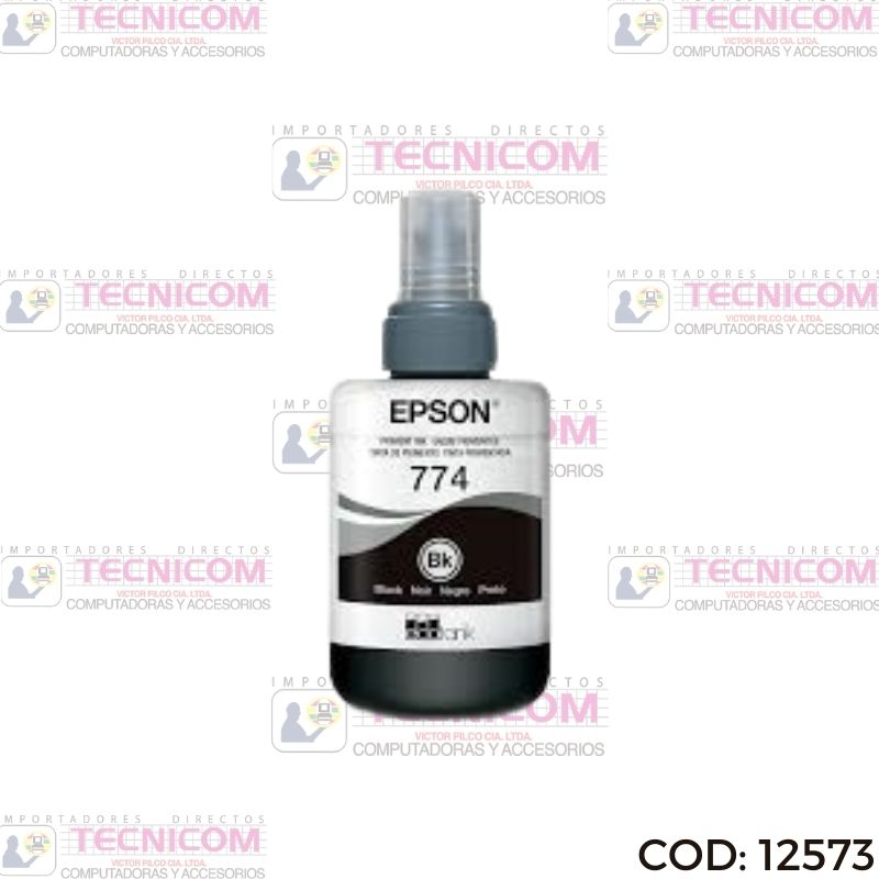 TINTA EPSON BLACK BOTELLA ORIGINAL T774120 M105/205
