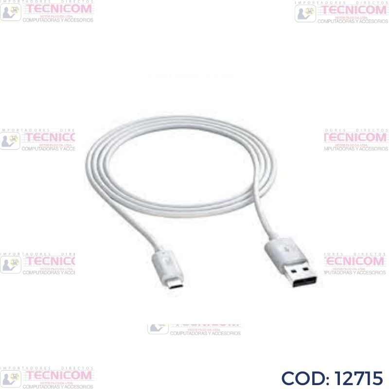 CABLE USB A MICRO USB V8 1mtr