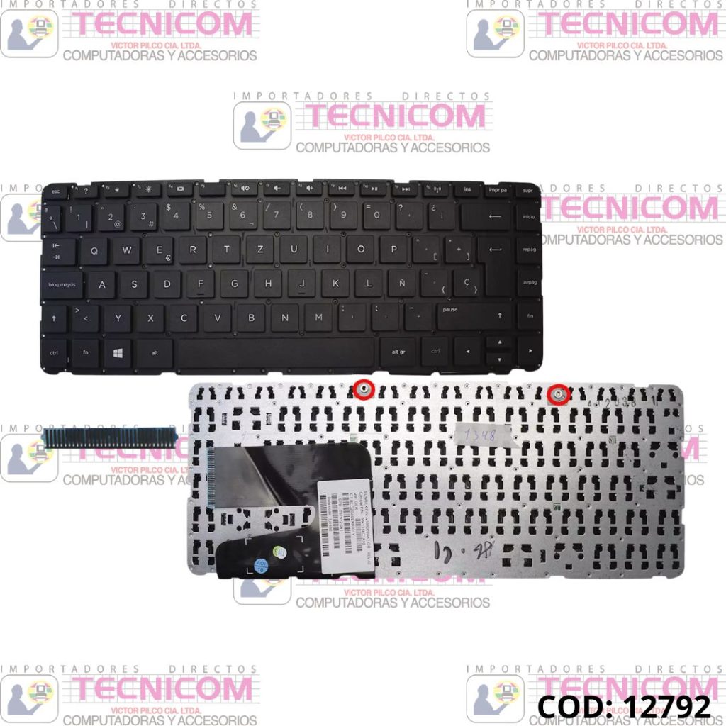TECLADO DE NOTEBOOK HP 14-E 14-F CON FRAME 2 SOPORTES