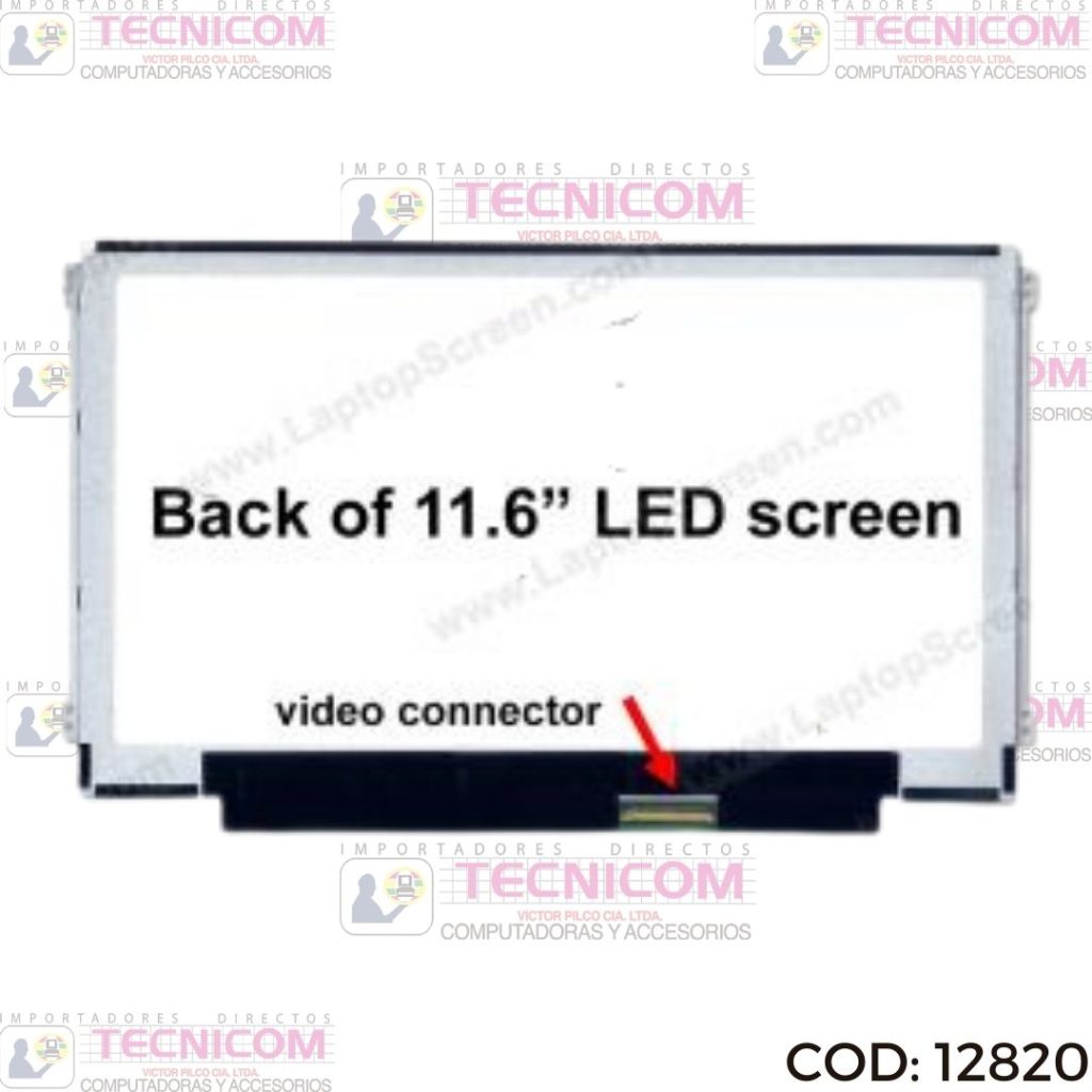 PANTALLA PARA NOTEBOOK 11.6" 1336x768 40PIN DER/IZQ