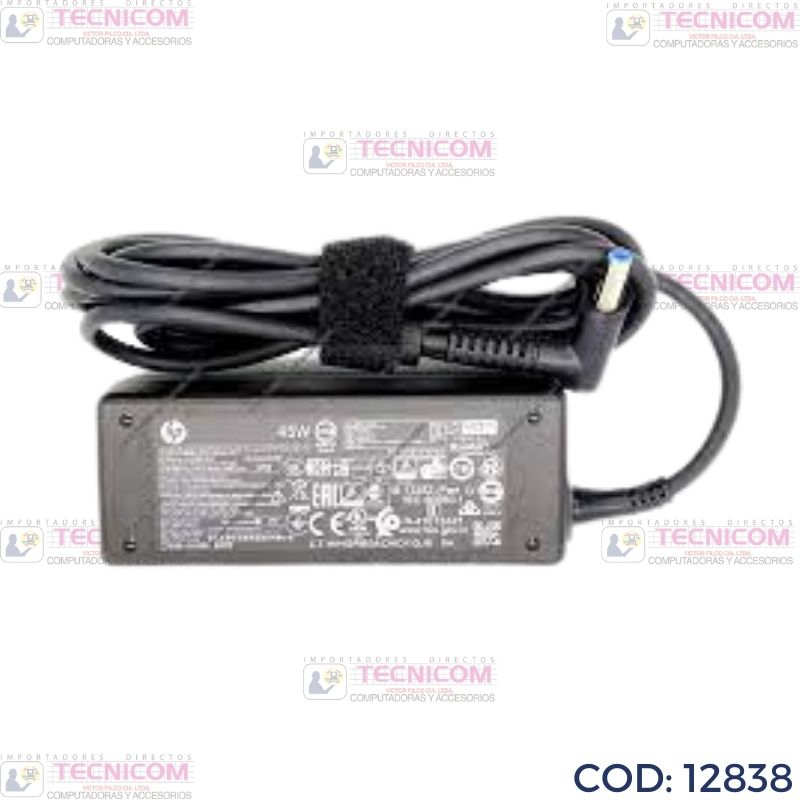 ADAPTADOR DE NOTEBOOK HP 19.5V 2.31A (4.5 x 3.0) P.AZUL