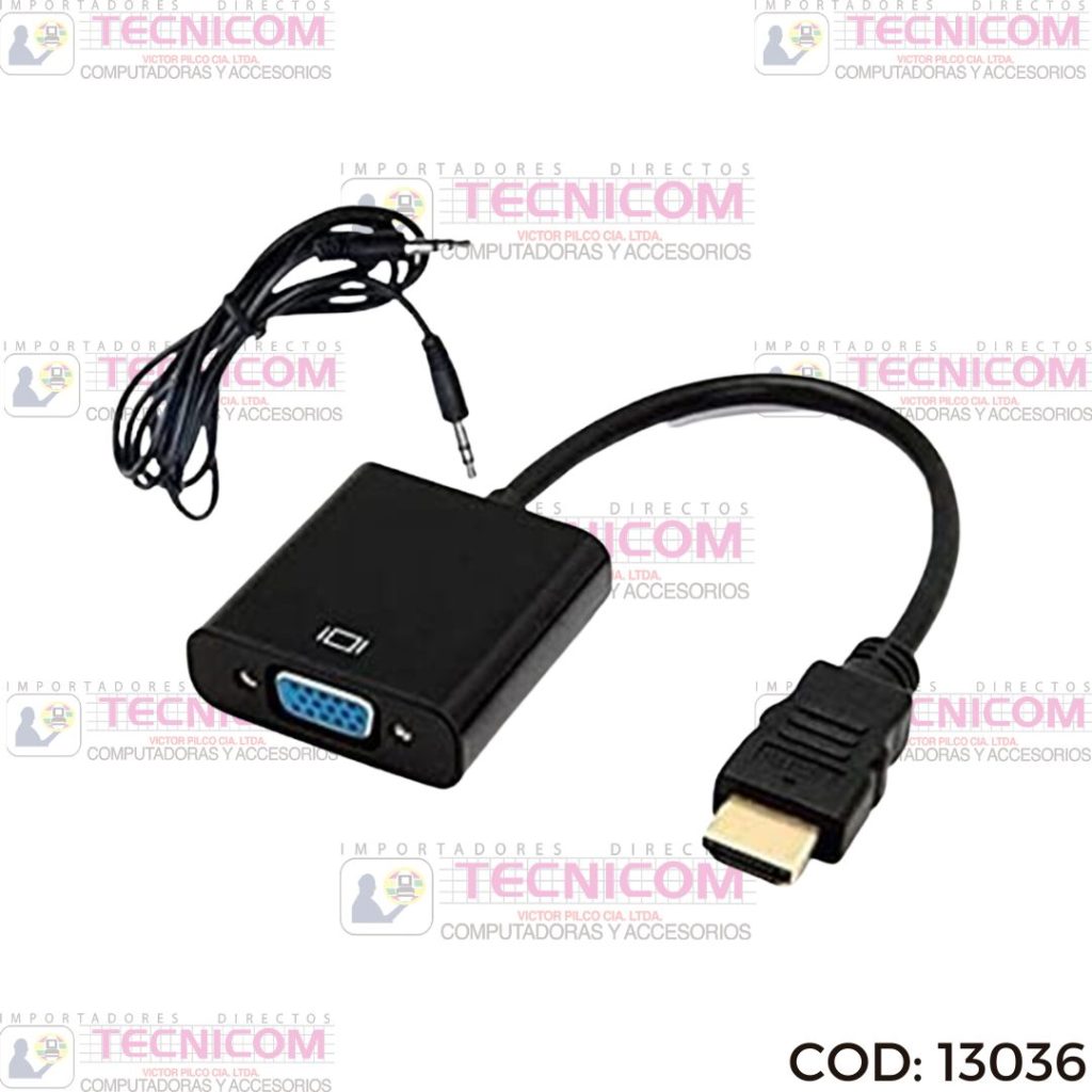 ADAPTADOR HDMI A VGA+AUDIO