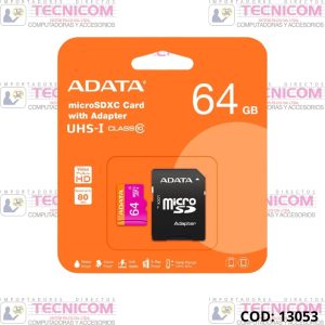 MEMORIA MICRO+SD ADPT. ADATA 64GB CLASS 10