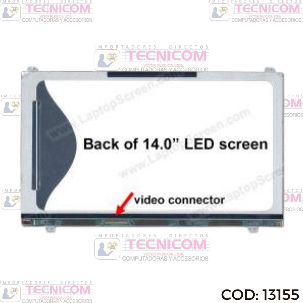 PANTALLA PARA NOTEBOOK 14" 1600X900 40PIN SUP/INF LTN140KT06-501