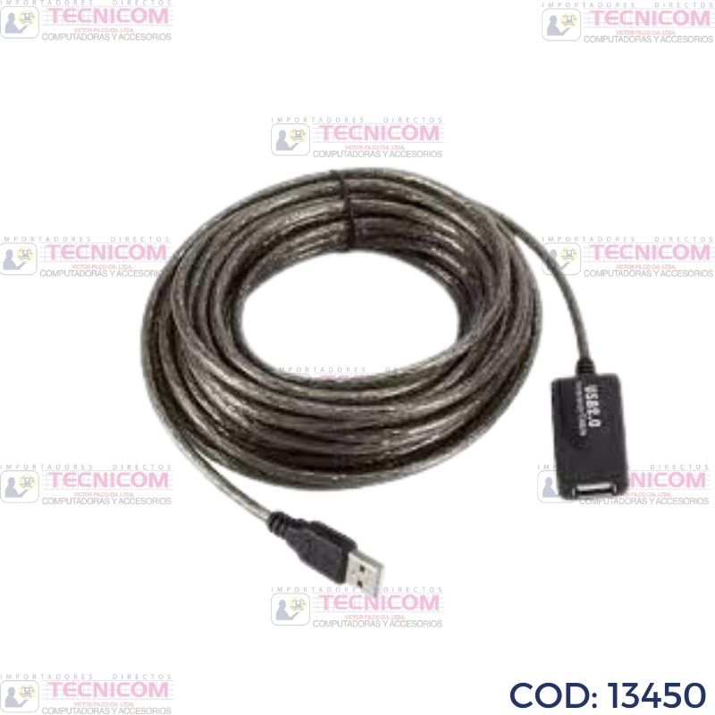 CABLE DE EXTENSION USB 2.0 10MTS C/AMPLIFICADOR