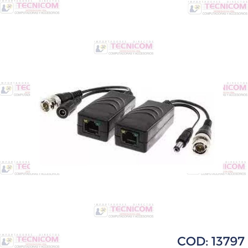 VIDEO BALUN POWER+VIDEO PASIVO x2