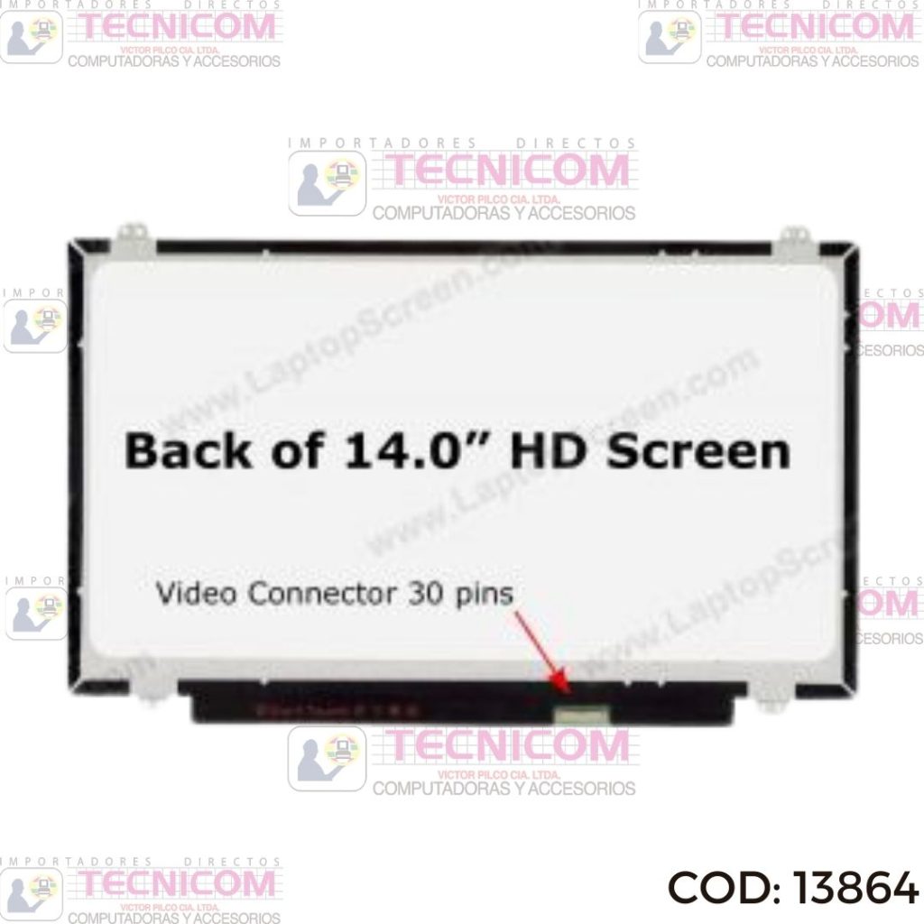 PANTALLA PARA NOTEBOOK 13.3" 1366x768 30PIN NARROW