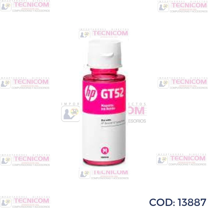 TINTA HP GT52 MAGENTA BOTELLA ORIGINAL 70ML