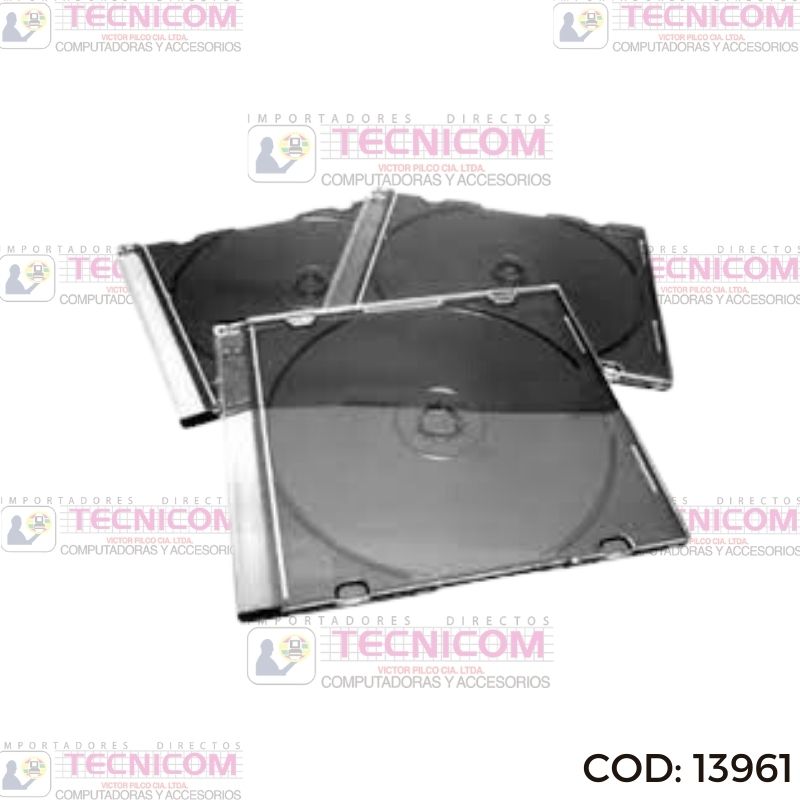 PORTA CD 1 UNIDAD RECTANGULAR