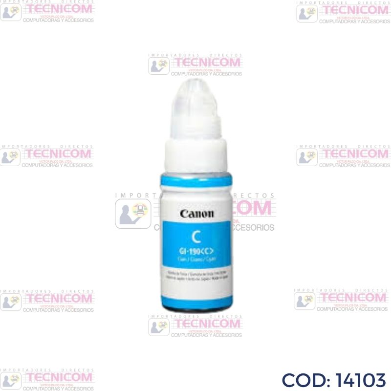 TINTA CANON 190 CYAN BOTELLA ORIGINAL 70ML
