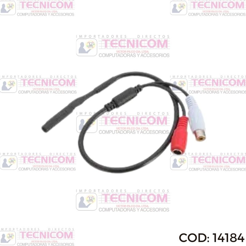 MICROFONO MINI PARA CAMARA CCTV C/CABLE AUDIO-PODER