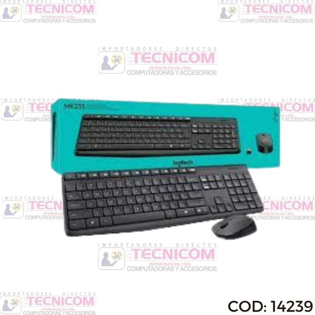 TECLADO+MOUSE LOGITECH MK235 INALAMBRICO ANTI-DERRAME