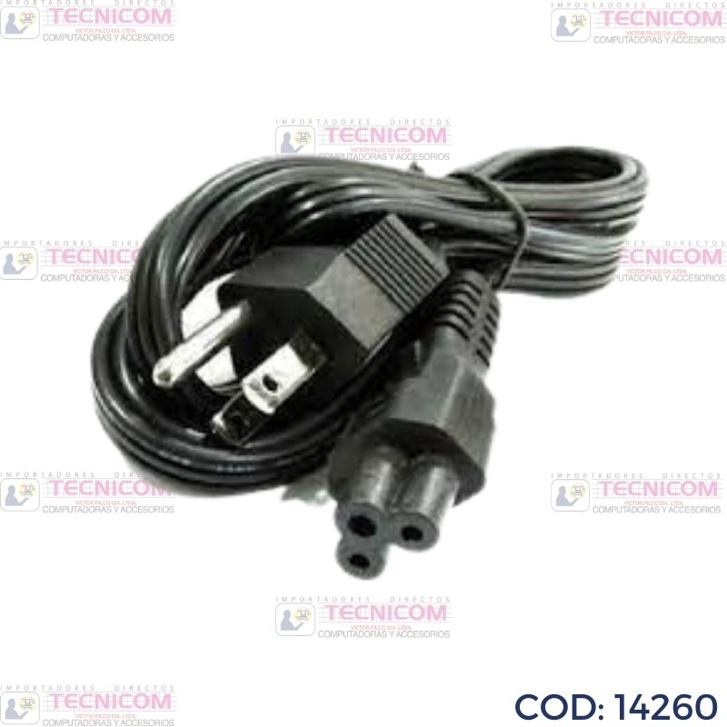 CABLE DE PODER TREBOL 1.5MTS PLANO 3 HILOS