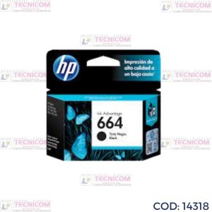 CARTUCHO HP 664 BLACK F6V29AL