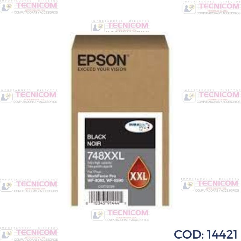 TINTA EPSON BLACK 202ML T748XXL120-AL WF 6090/6590