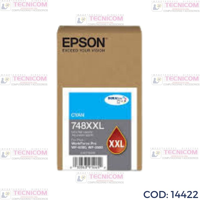 TINTA EPSON CYAN 69ML T748XXL220-AL WF 6090/6590