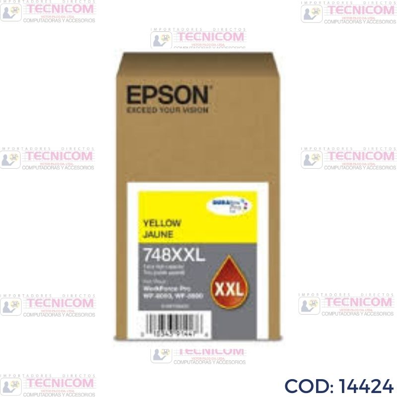 TINTA EPSON YELLOW 69ML T748XXL420-AL WF 6090/6590