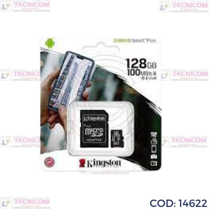 MEMORIA MICRO+SD ADPT. KINGSTON 128GB CLASS 10