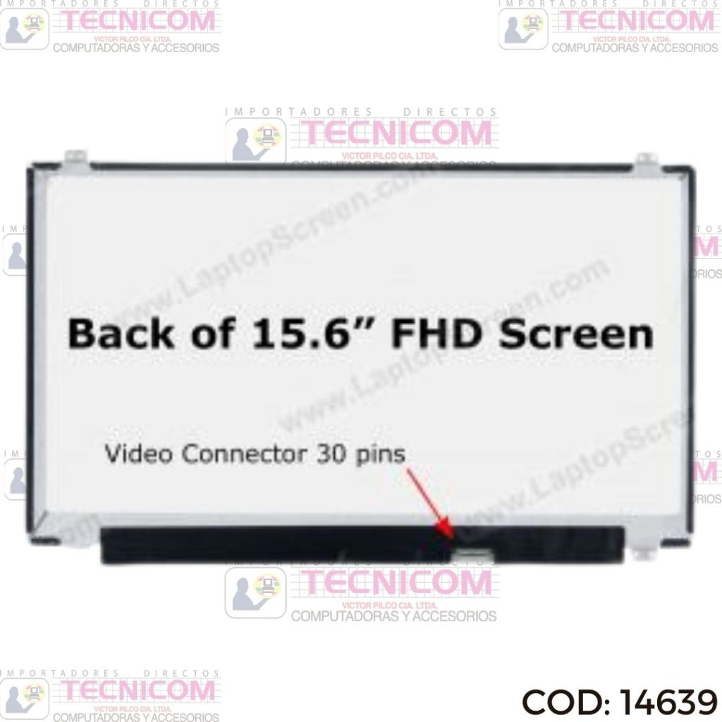PANTALLA PARA NOTEBOOK 15.6" 1920x1080 30PIN SUP/INF+TOUCH