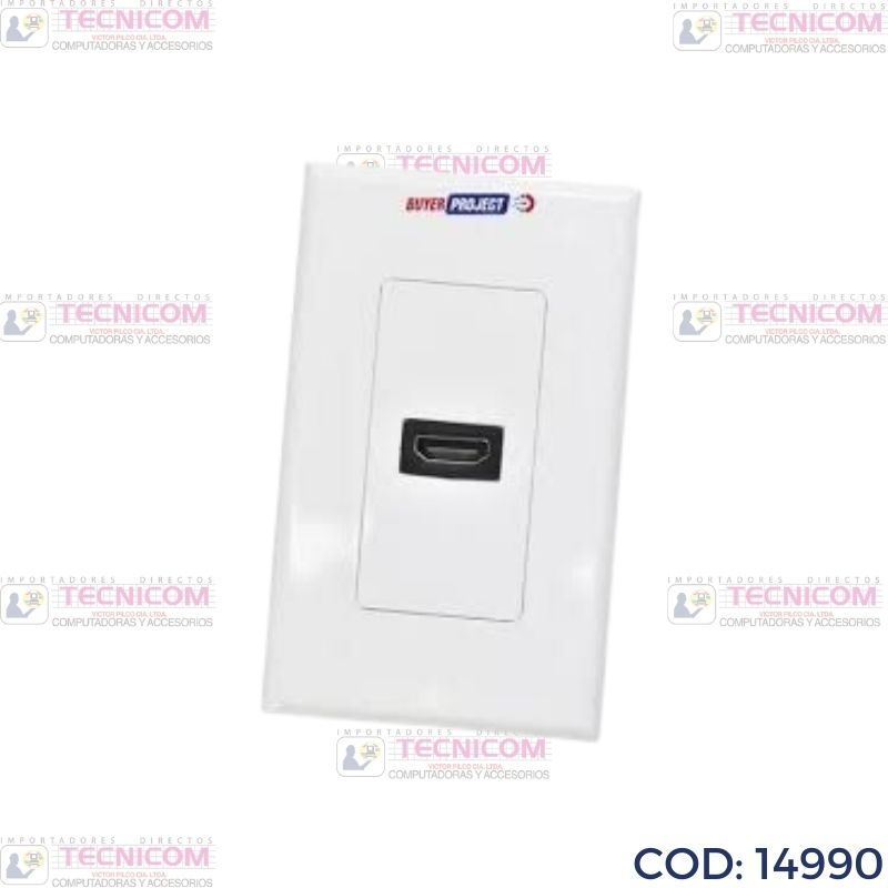FACE PLATE 1P HDMI HEMBRA 90grados