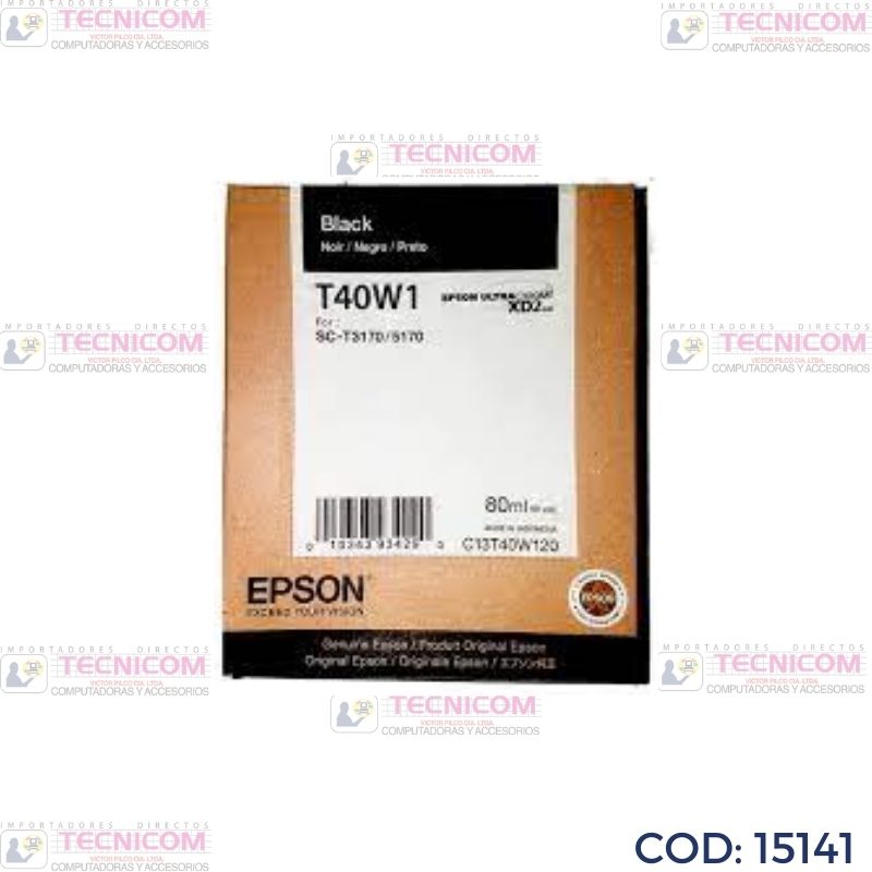 TINTA EPSON BLACK T40W120 80ML T3170/5170