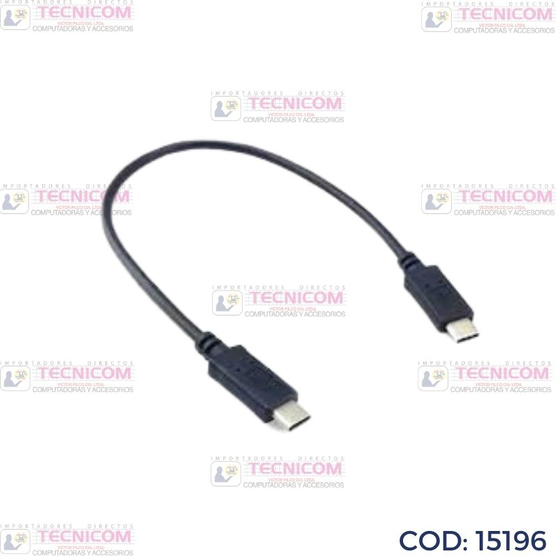 CABLE USB 3.1 TIPO C MACHO/MACHO 1.2mts