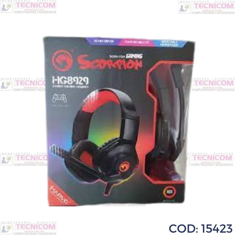 AUDIFONO MICROFONO MARVO HG8929 1-2PLUG – Tecnología que te acerca