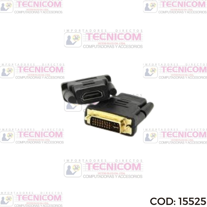 ADAPTADOR DVI 24+5 MACHO A HDMI HEMBRA