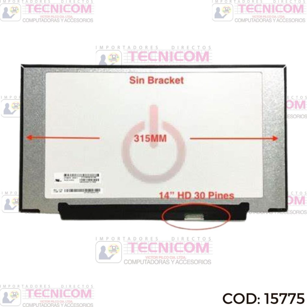 PANTALLA PARA NOTEBOOK 14" 1366X768 30PIN SLIM 2mm