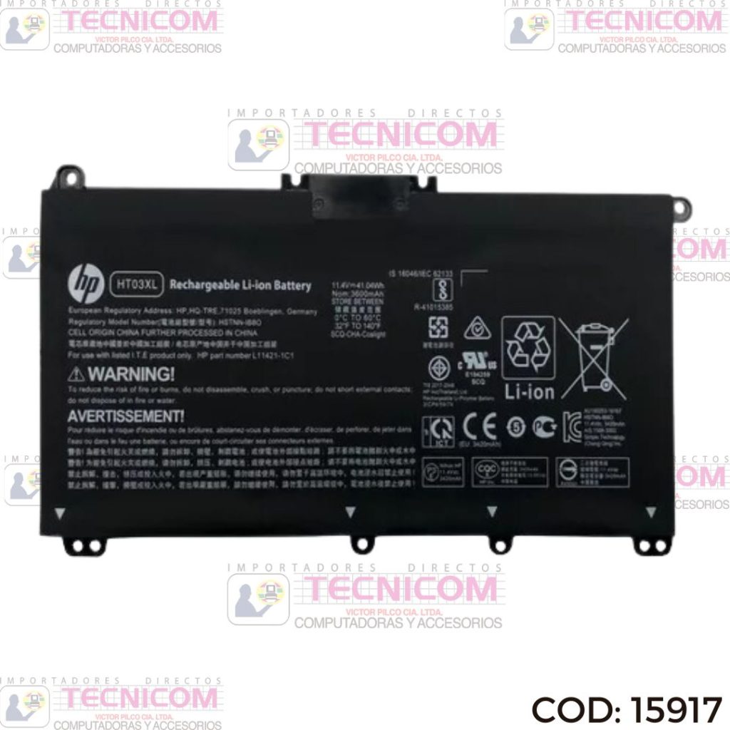 BATERIA PARA NOTEBOOK HP TIPO HT03XL