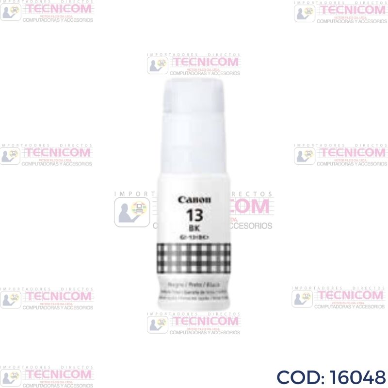 TINTA CANON 13BK BLACK BOTELLA ORIGINAL G510/G610 60ML