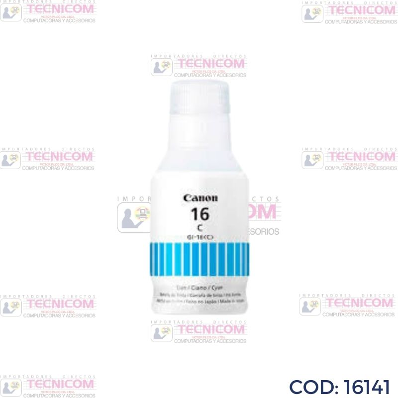 TINTA CANON 16C CYAN BOTELLA ORIGINAL GX6010/GX7010 135ML