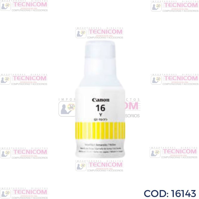 TINTA CANON 16Y YELLOW BOTELLA ORIGINAL GX6010/GX7010 135ML