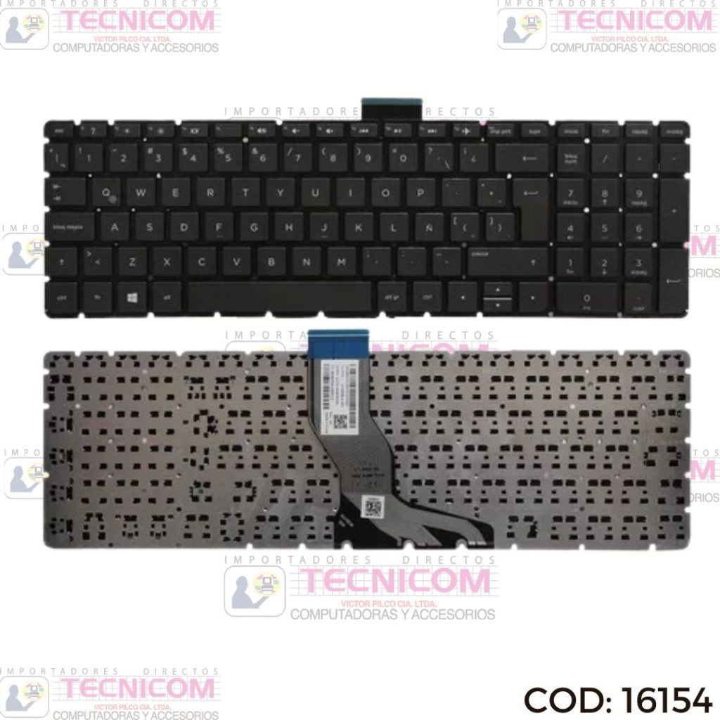 TECLADO DE NOTEBOOK HP 15-AB 15-BS 15-DB 17-BS ENTER ALTO, TECLAS REDONDEADAS
